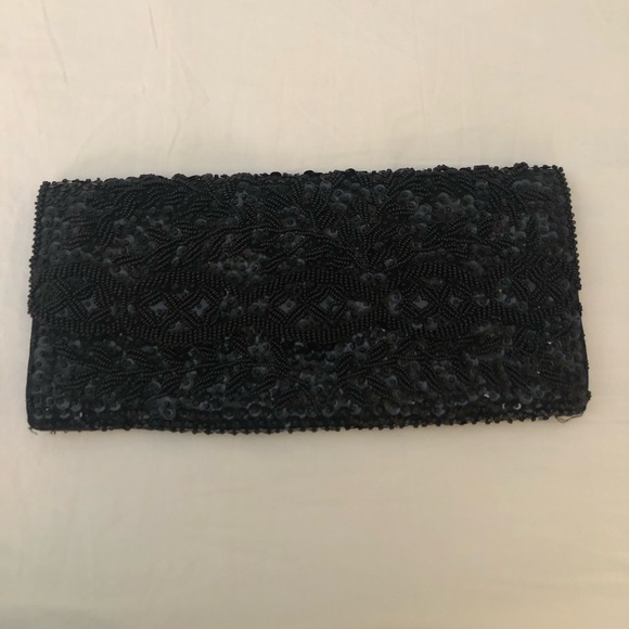 Handbags - Women’s black beaded evening bag